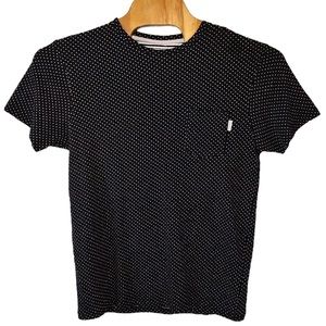 Peter Werth NWT Men’s Short Sleeve Bridger Black Polka‎ Dot Pocket Tee   Sz M